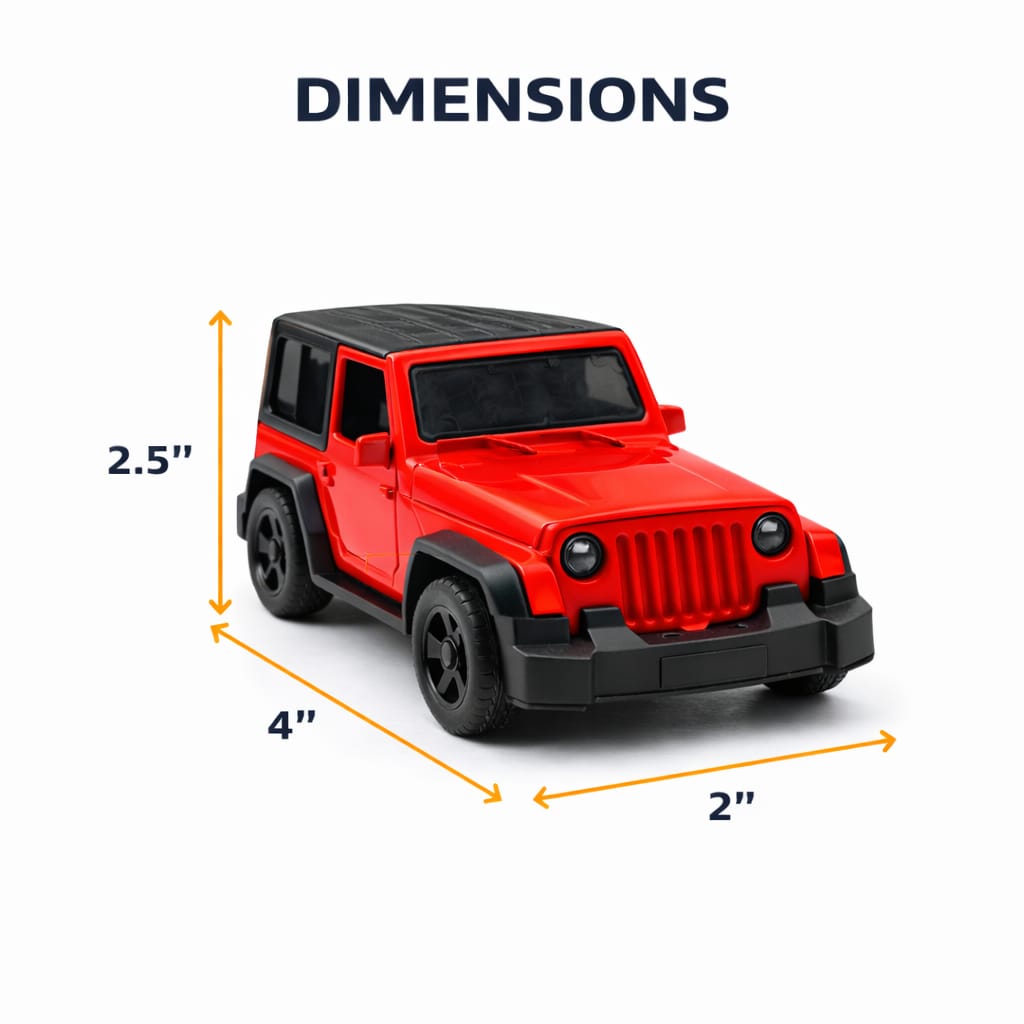 Mini SUV Off Road Die Cast Car Toy for Kids | Pull Back Action Metal Jeep Style Vehicle | Realistic 4x4 Adventure Model | Birthday Gift for Boys & Girls