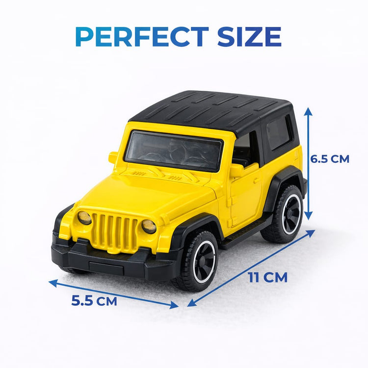 Mini SUV Off Road Die Cast Car Toy for Kids | Pull Back Action Metal Jeep Style Vehicle | Realistic 4x4 Adventure Model | Birthday Gift for Boys & Girls
