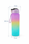 Motivational Water Bottle 1 Liter with Time Marker & Straw – Leakproof BPA-Free Gym Water Bottle for Fitness, Office, Yoga & Outdoor – Daily Water Intake Tracker Bottle for Men & Women