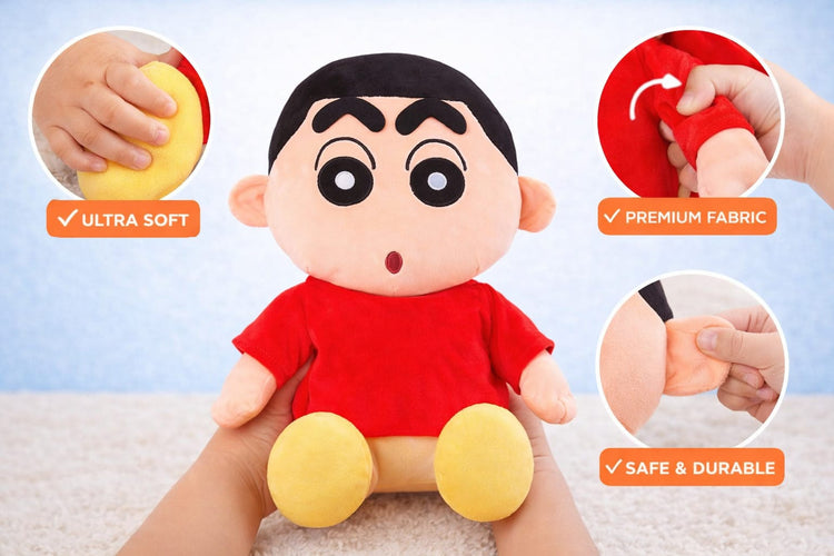 DHOOTHA™ Cartoon Boy Plush Soft Toy for Kids | Cute Anime Style Stuffed Doll | Ultra Soft Huggable Gift for Boys & Girls | Birthday & Return Gift Option