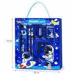 Space Astronaut Theme Stationery Set for Kids with Pencil Box | Galaxy School Supplies Gift Kit with Pencils, Eraser & Sharpener | Birthday Return Gift for Boys & Girls Age 5–12