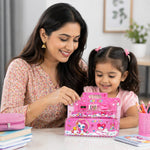 Kids Unicorn Stationery Set – Cute Pink Pencil Case with Pencil, Eraser & Sharpener – Cartoon School Supplies Kit for Girls, Back to School Gift Set