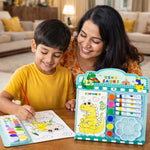 Kids Dinosaur Painting Kit – Watercolor & DIY Art Set with Paint Tubes, Brush, Palette & Coloring Book – Dino Drawing Kit for Boys & Girls, Creative Gift Set