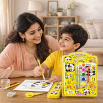 Kids Panda Stationery & Painting Set – Cute Pencil Case with Watercolor Paints, Brush, Pencils, Eraser & Sharpener – DIY Art & School Supplies Kit for Boys & Girls