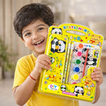 Kids Panda Stationery & Painting Set – Cute Pencil Case with Watercolor Paints, Brush, Pencils, Eraser & Sharpener – DIY Art & School Supplies Kit for Boys & Girls