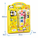 Kids Panda Stationery & Painting Set – Cute Pencil Case with Watercolor Paints, Brush, Pencils, Eraser & Sharpener – DIY Art & School Supplies Kit for Boys & Girls