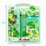 Cute Dinosaur Kids Stationery Set | Pencil, Eraser, Sharpener & School Supplies Kit