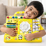 Kids Teddy Bear Art & Craft Kit – Deluxe Painting Set with Watercolors, Acrylic Paint Tubes, Color Pencils, Brush & Palette – Cute Cartoon Drawing Kit for Boys & Girls