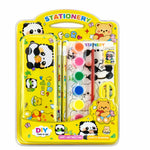 Kids Panda Stationery & Painting Set – Cute Pencil Case with Watercolor Paints, Brush, Pencils, Eraser & Sharpener – DIY Art & School Supplies Kit for Boys & Girls