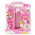 Cute Unicorn Kids Stationery Set | Pink School Supplies Kit with Pencil, Eraser, Sharpener & Notebook | Gift Set for Girls