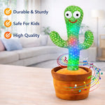DHOOTHA™ Talking Cactus Toy for Kids | Dancing Repeat Voice Musical Plush Toy with Recording Function | Interactive Fun Gift for Boys & Girls