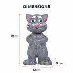 DHOOTHA™ Talking Cat Toy for Kids | Repeat Voice Interactive Plush Animal | Musical Mimicry Soft Toy with Sound | Birthday Gift for Boys & Girls