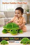 DHOOTHA™ Tortoise Soft Toy for Kids | Cute Turtle Plush Stuffed Animal Doll | Ultra Soft Huggable Gift for Boys & Girls | Birthday & Nursery Decor Present