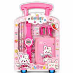 Cute Bunny Kids Gift Set with Digital Watch – Pink Cartoon Stationery Kit with Notebook, Pencil, Eraser & Sharpener – Kawaii School Supplies Set for Girls, Return Gift Pack