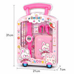 Cute Bunny Kids Gift Set with Digital Watch – Pink Cartoon Stationery Kit with Notebook, Pencil, Eraser & Sharpener – Kawaii School Supplies Set for Girls, Return Gift Pack