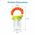 DHOOTHA™ Fruit Nibbler for Babies | BPA Free Silicone Feeder Pacifier for Fresh Fruits & Vegetables | Safe Self Feeding Teether for Infants | Easy Grip Toddler Food Dispenser
